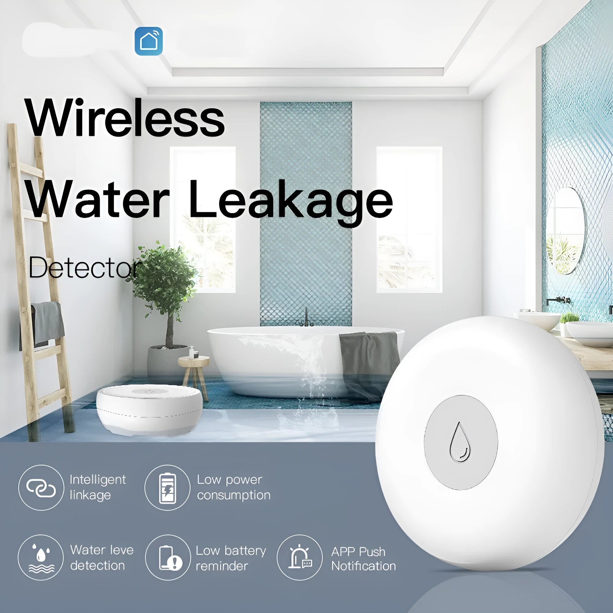 Doodle smart wireless water leak level detector sensor with Zigbee connectivity