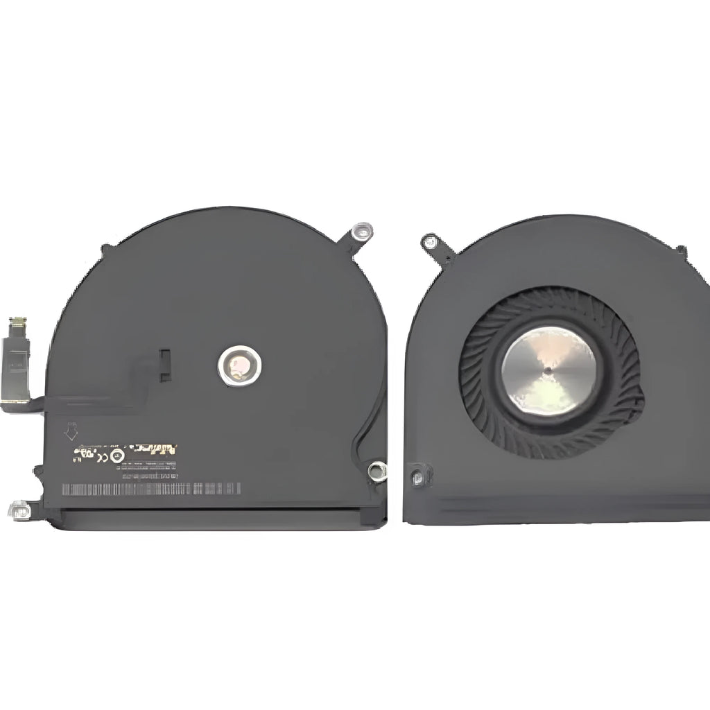 Apple MacBook Pro A1398 internal cooling fan replacement part on a paper box.