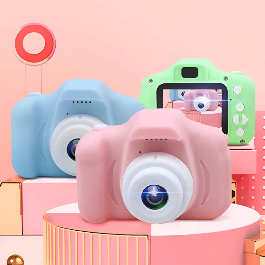 X2 HD mini cartoon digital camera for kids in silicone case with lanyard