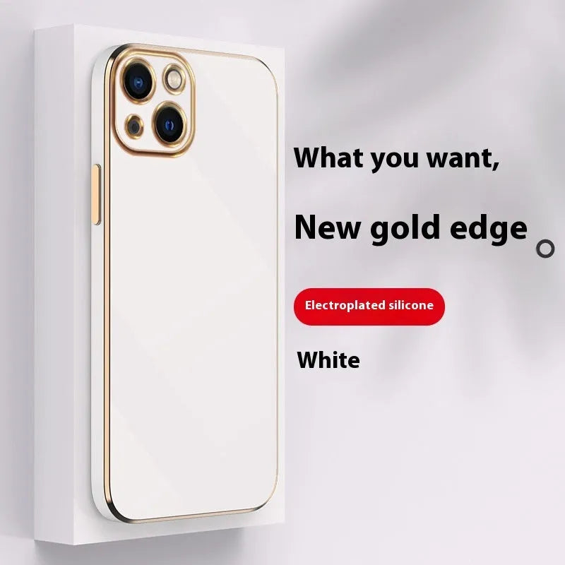 Simple 6D straight edge electroplating TPU phone case for iPhone 15 and 16 in mint green colour