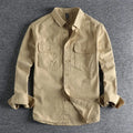 Men's loose fit shirt overalls with long sleeves in polyester fibre available in multiple colours
