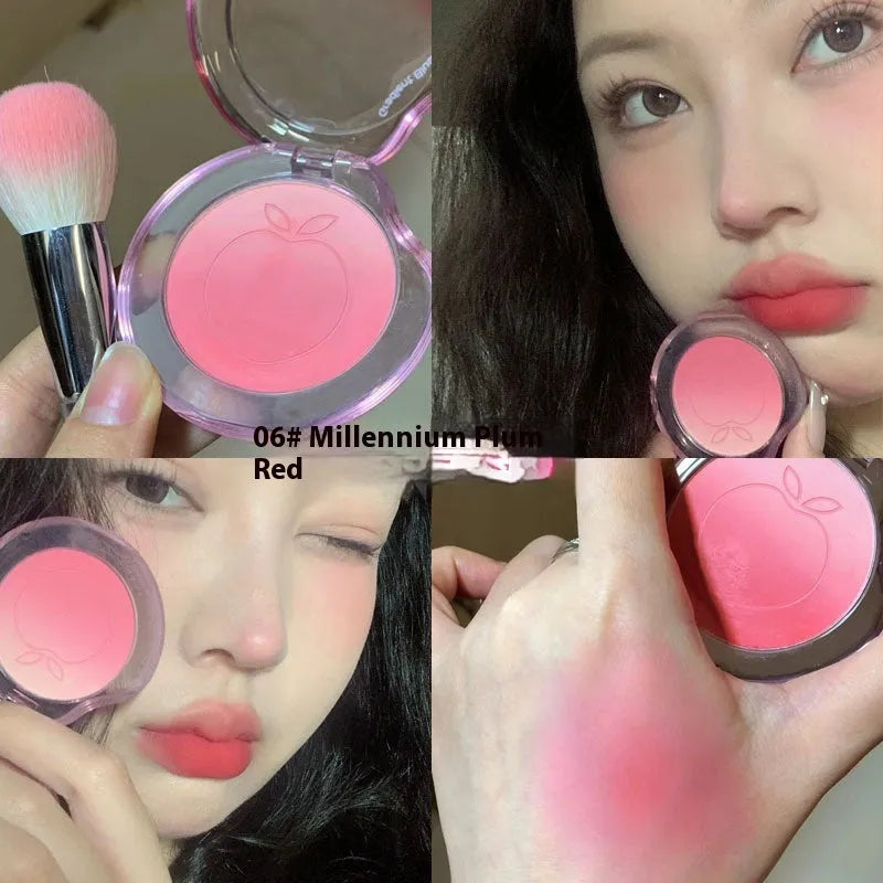 Matte finish powder blusher compact showing gradient colour design