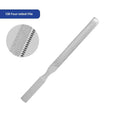 Gray stainless steel thickened nail file with coarse sand surface for manicure and pedicure
