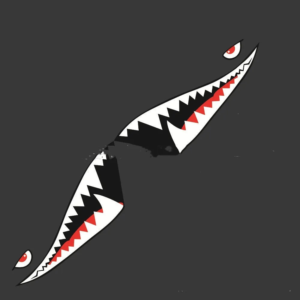 Large format Shark series PVC body sticker for outdoor decoration and latte art