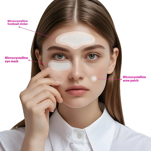 Transparent hydrocolloid acne cover patches for spot treatment, showing single and multiple patch options
