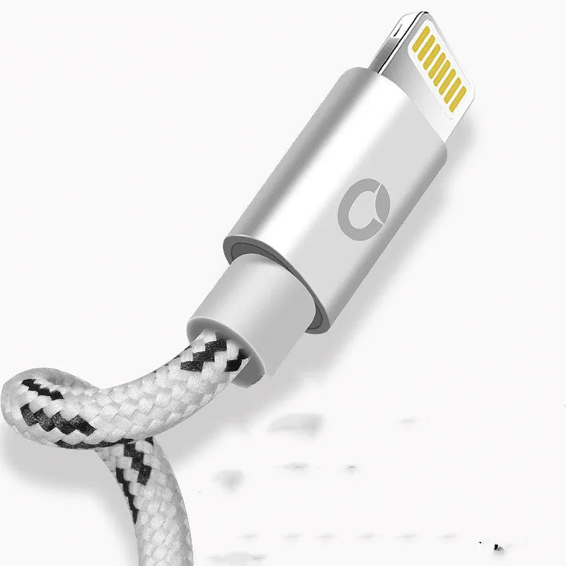 Apple MFI certified Lightning data cable in grey or silver colour, one metre length