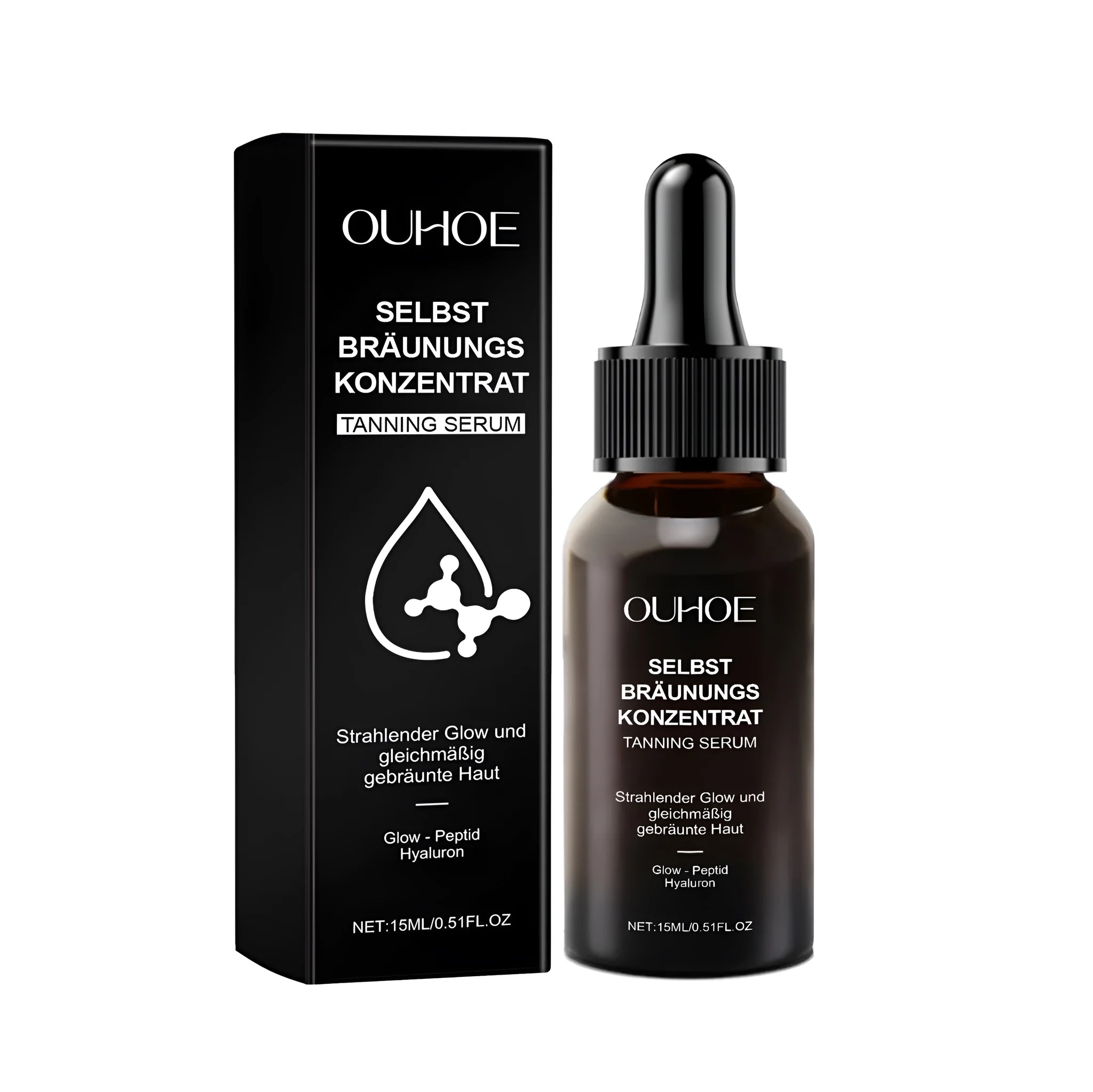 15ml bottle of Meihei Liquor tanning liquid for self-tanning application