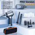 Car mounted brushless handheld inflatable vacuum cleaner with charging base and EVA bag