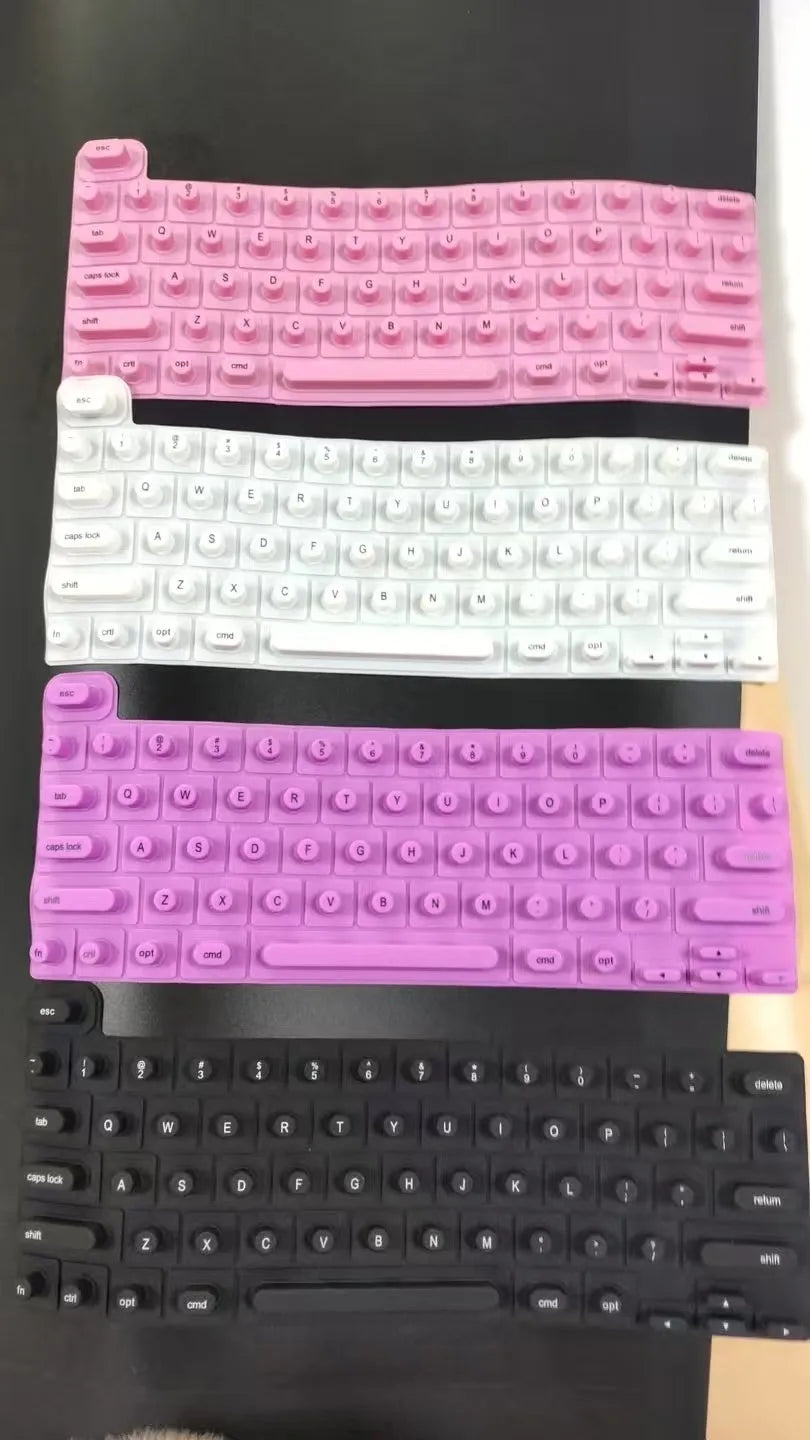 White dustproof keyboard cover for MacBook, personalised laptop keyboard protector