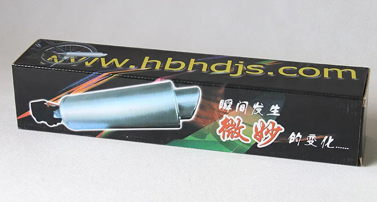 Motorcycle engine sound effect loudspeaker for bicycle bike, PE tube, 39cm packed size, with sound cards and bracket