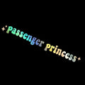 10x2cm rectangular car interior stickers with English patterns in four colour options