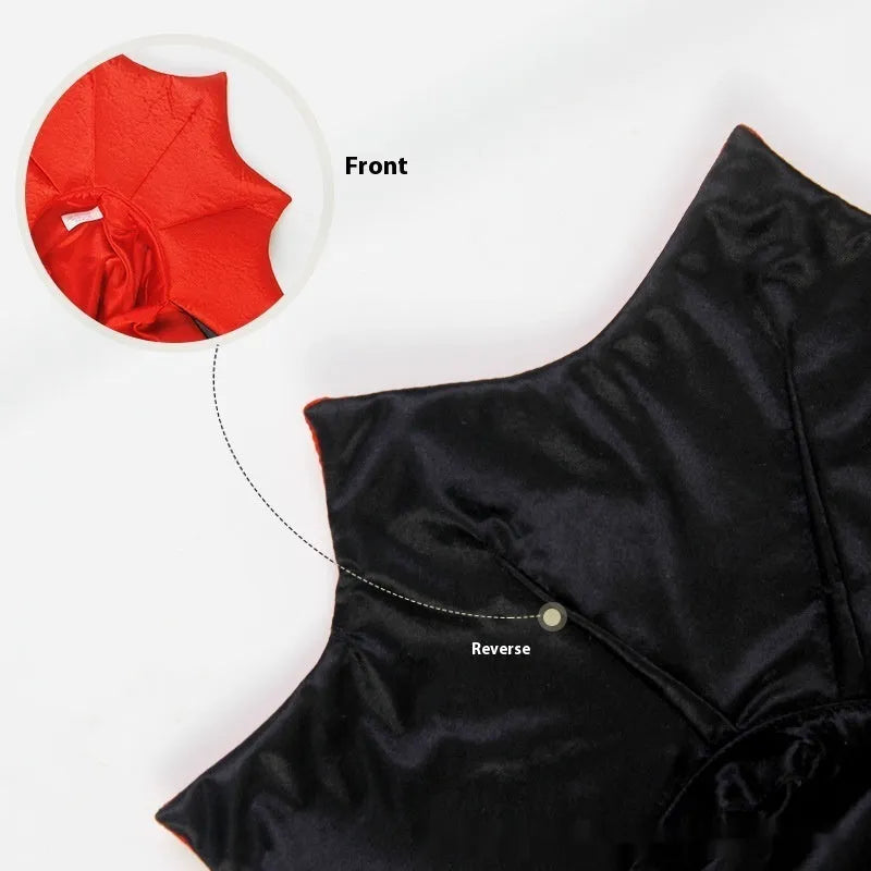 Black and red Halloween pet costume for cats and dogs with European American styling