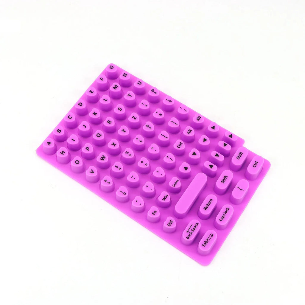 Silicone keyboard stickers for desktop and notebook computer, 17x11x1.5cm, anti-static, multi-colour options
