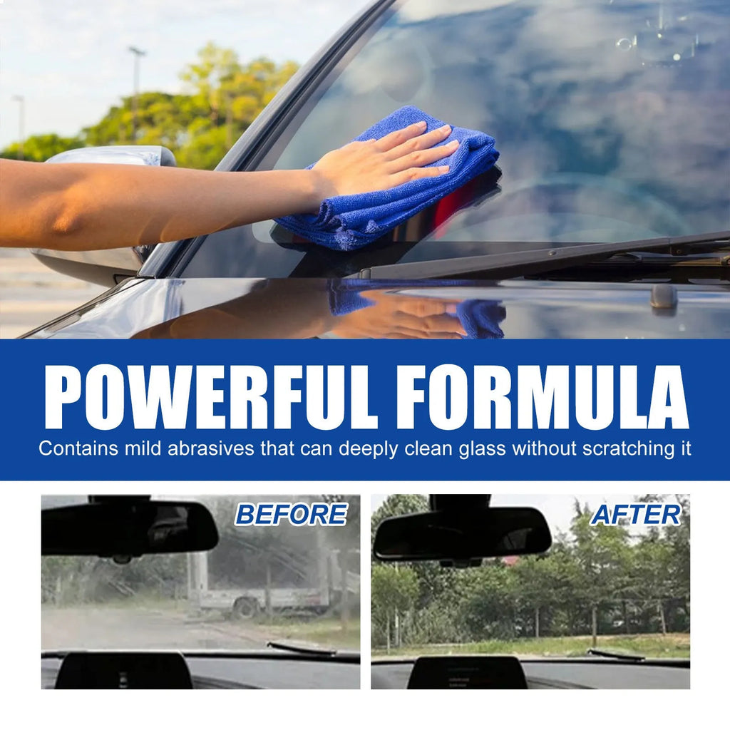 120ml car window glass cleaner spray bottle with cleaning sponge for oil film removal