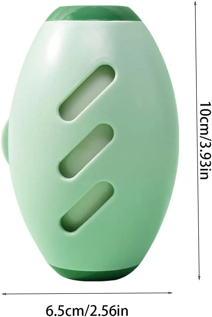 Green and white reusable gel lint roller balls for pet hair removal on fabric