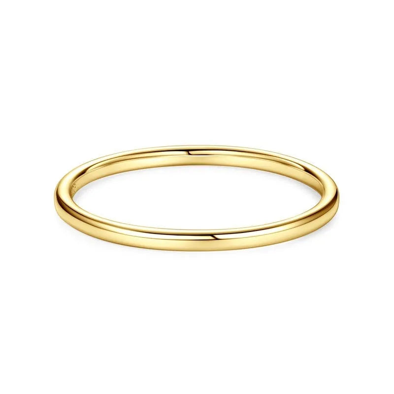 Simple geometric bracelet-style ring in S925 sterling silver on a size chart showing US sizes 4 to 10.