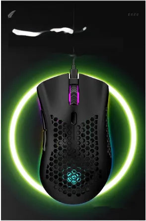 Hollow-out luminous wireless gaming mouse with charging function