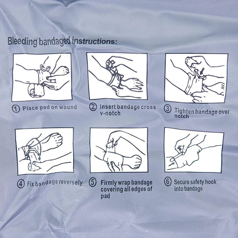 Simple portable hemostatic bandage tactical gauze tape in 4-inch and 6-inch sizes.