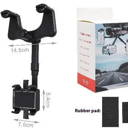 Anti-shake shockproof mobile phone holder navigation bracket in Mirror 5 Generation Black, plastic body, single pack