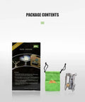 BRS-3000T ultralight titanium camping gas stove, 26g, folded size 37mm x 52mm, with green pouch