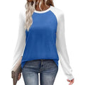 Long sleeve t-shirt round neck casual wear black blue grey pink colours