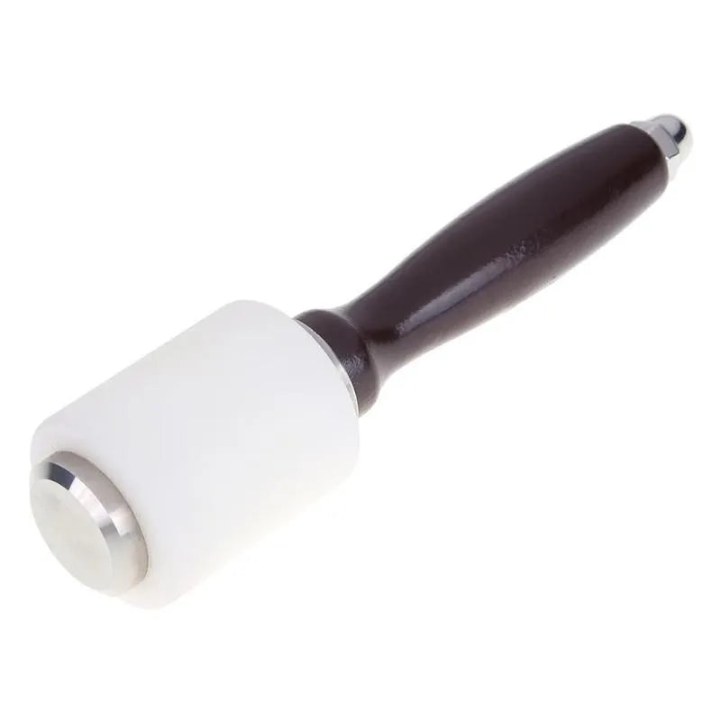 T-shaped nylon leather carving hammer with wooden handle for DIY leather art
