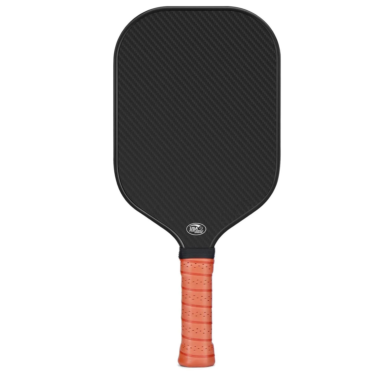 3K full carbon fibre beach racket in black or orange with graphite carbon honeycomb surface measuring 40x20cm
