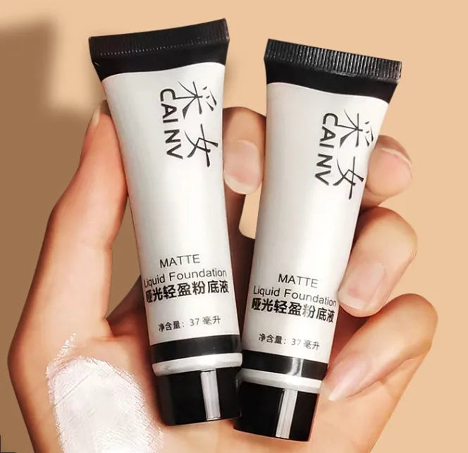 Pure white stage makeup concealer foundation cream with oil control and waterproof formula, W5 White shade.