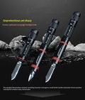 Q5 outdoor strong flashlight with safety hammer black aluminium alloy 6800mAh