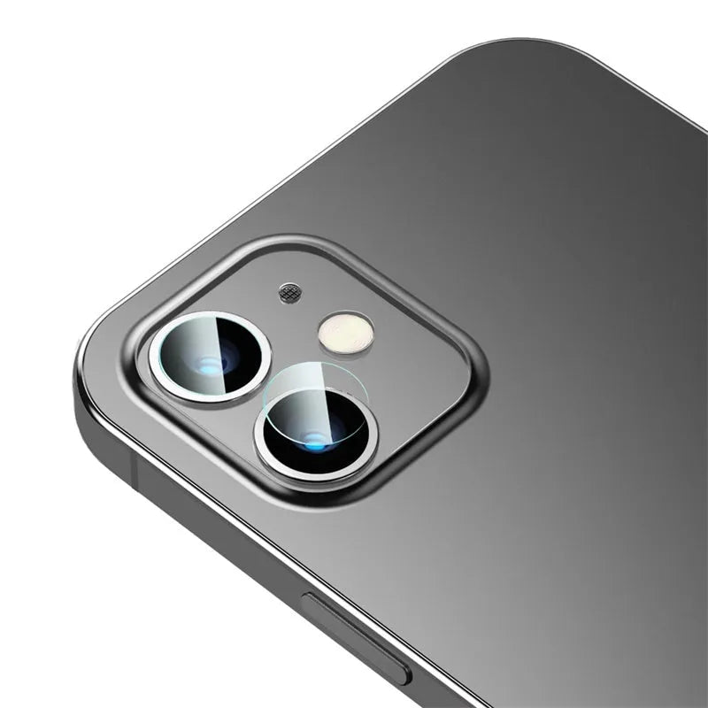 Composite Material Mirror Lens Protective Film for iPhone 12 Mini 5.4 Inch and iPhone 12 6.1 Inch with Scratch Resistant and Anti Fingerprint Properties 0.25mm Transparent Rear Film 2 Pack
