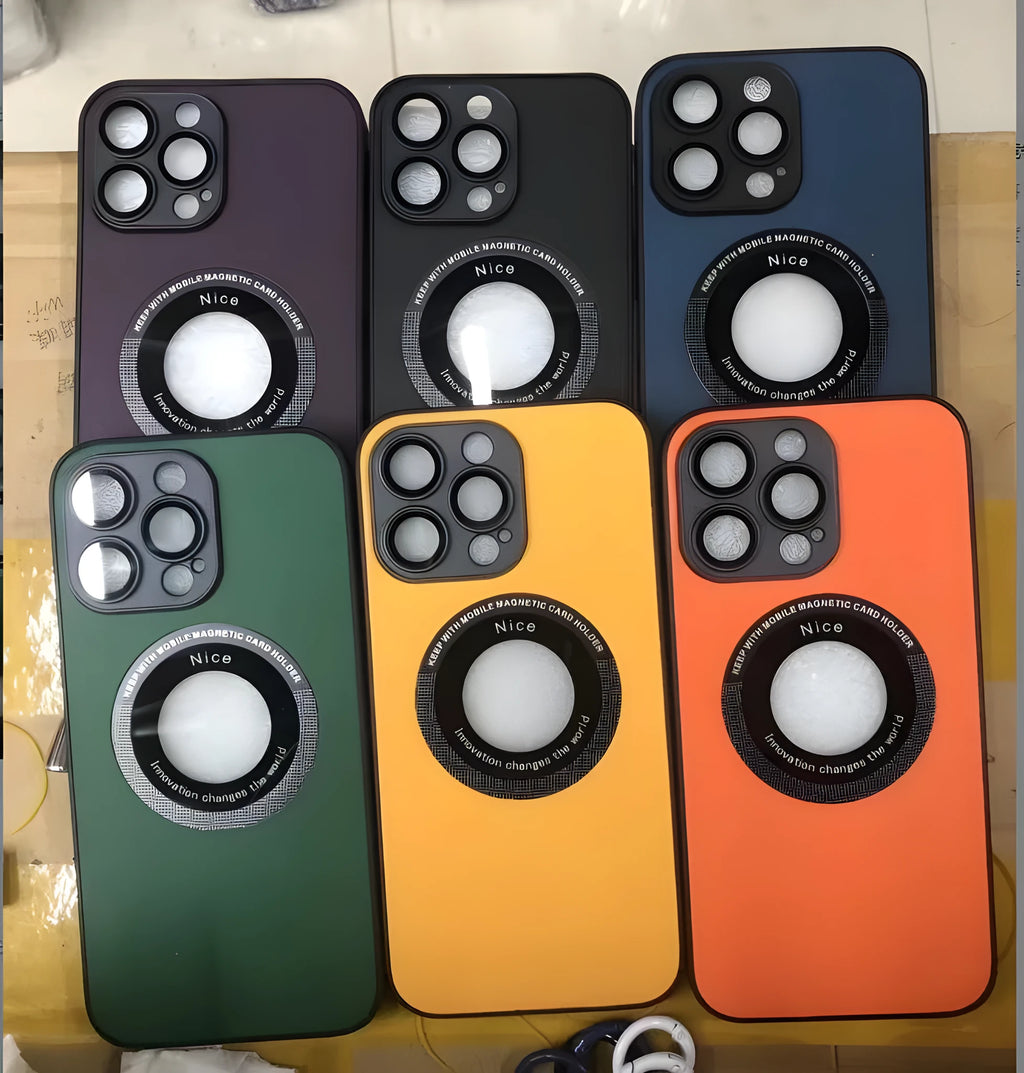 Magnetic full wrap phone case in solid colour TPU for iPhone 14 Pro Max black