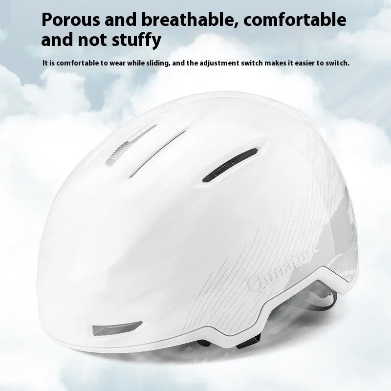 Wild Skiing double board helmet in bright white with grey trim for skiing and snowboarding protection