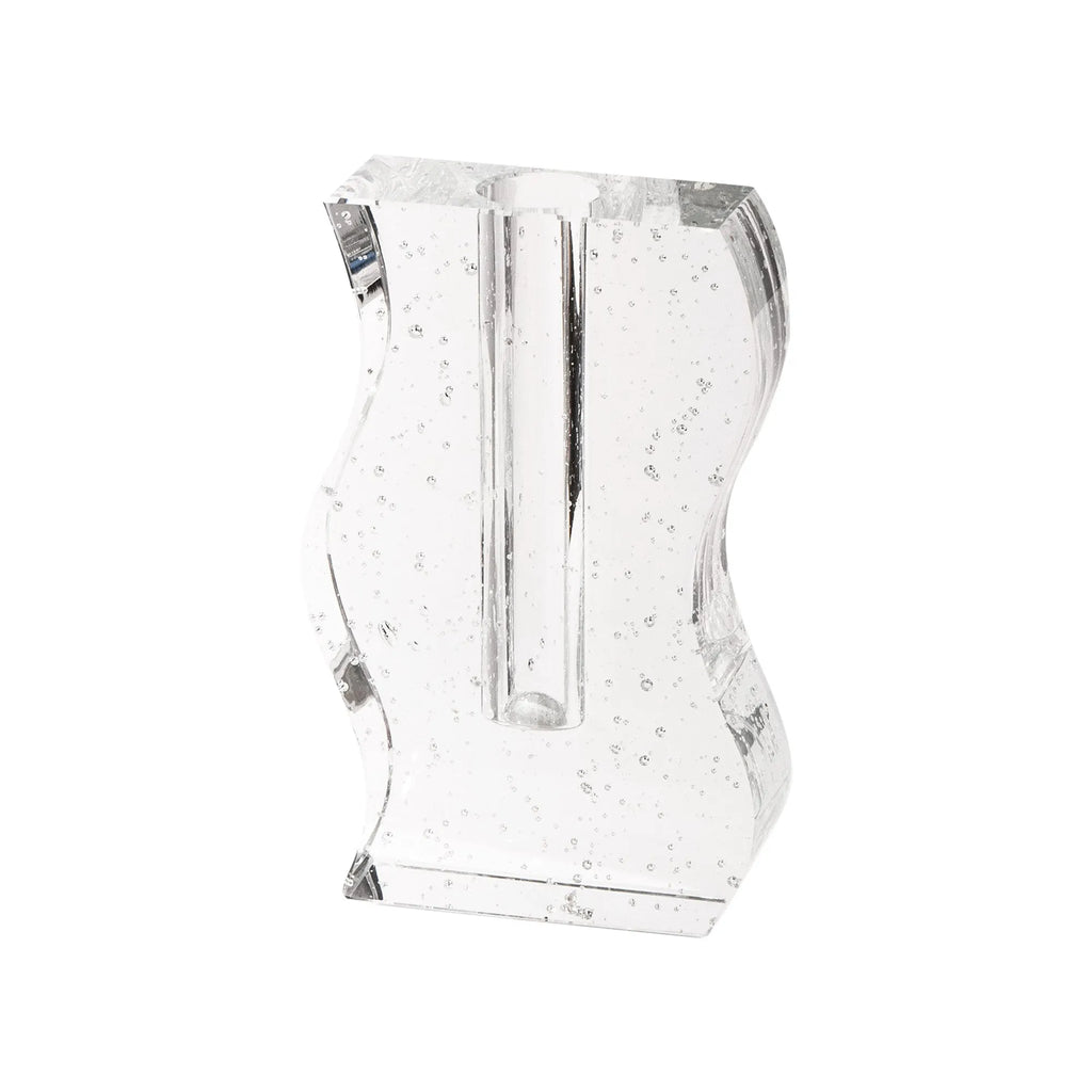 Transparent crystal vase from Solidification Series with fairy-spirit design for modern home decoration