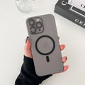 Ultra-thin magnetic frosted iPhone case in Ice Mist colours showing all-round protective design