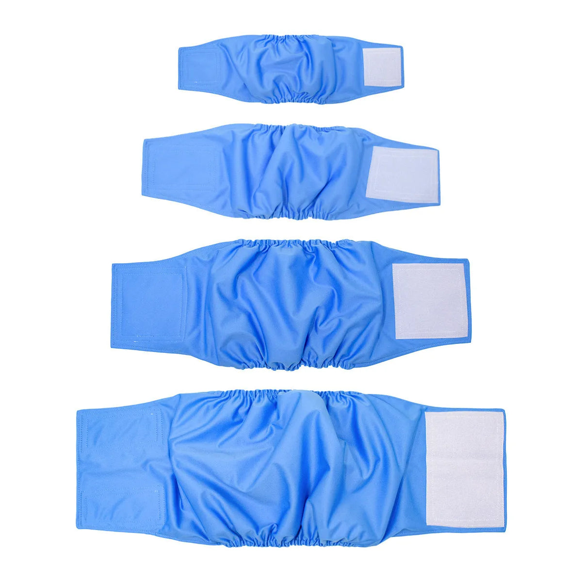 Male dog diaper in polyester, wrap style for male dogs, sizes S-XL, multiple colours.