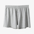 Men's pure cotton loose-fit boxer shorts in light grey, high-waist design