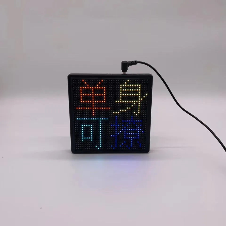 32x32 resolution Bluetooth LED car display screen with aluminium frame for wireless vehicle messaging