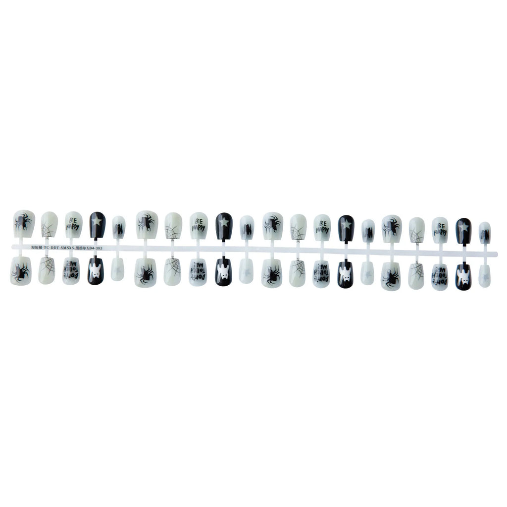 Cartoon ancient style nail stickers 40 pieces with glossy seal layer for ladies retro nail art