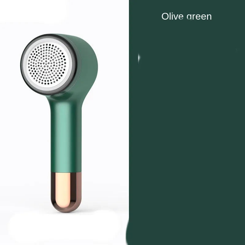 Hair ball trimmer with USB charging port and stainless steel cutting net in selected colour