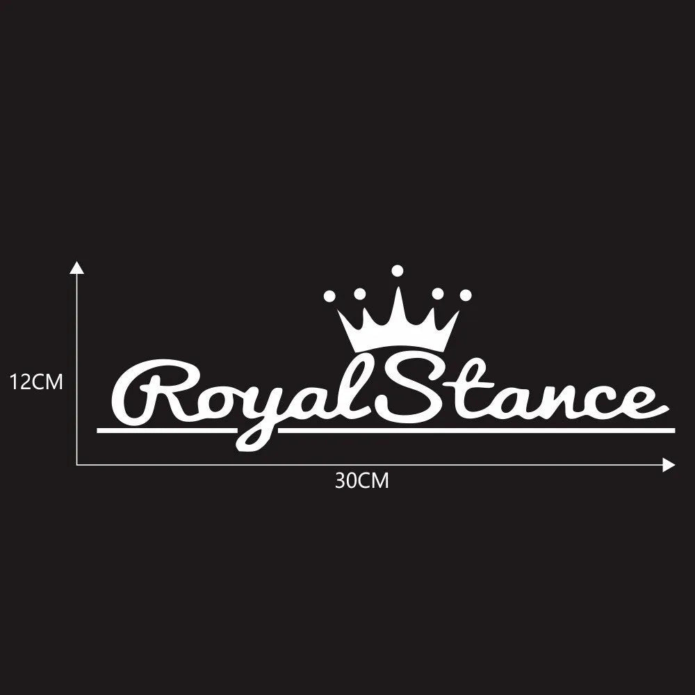 Reflective crown design car sticker measuring 30cm by 12cm in PET vinyl material