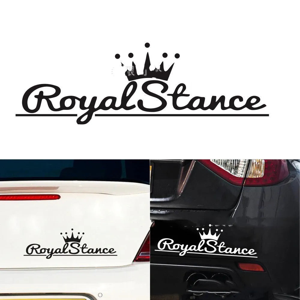 Reflective crown design car sticker measuring 30cm by 12cm in PET vinyl material