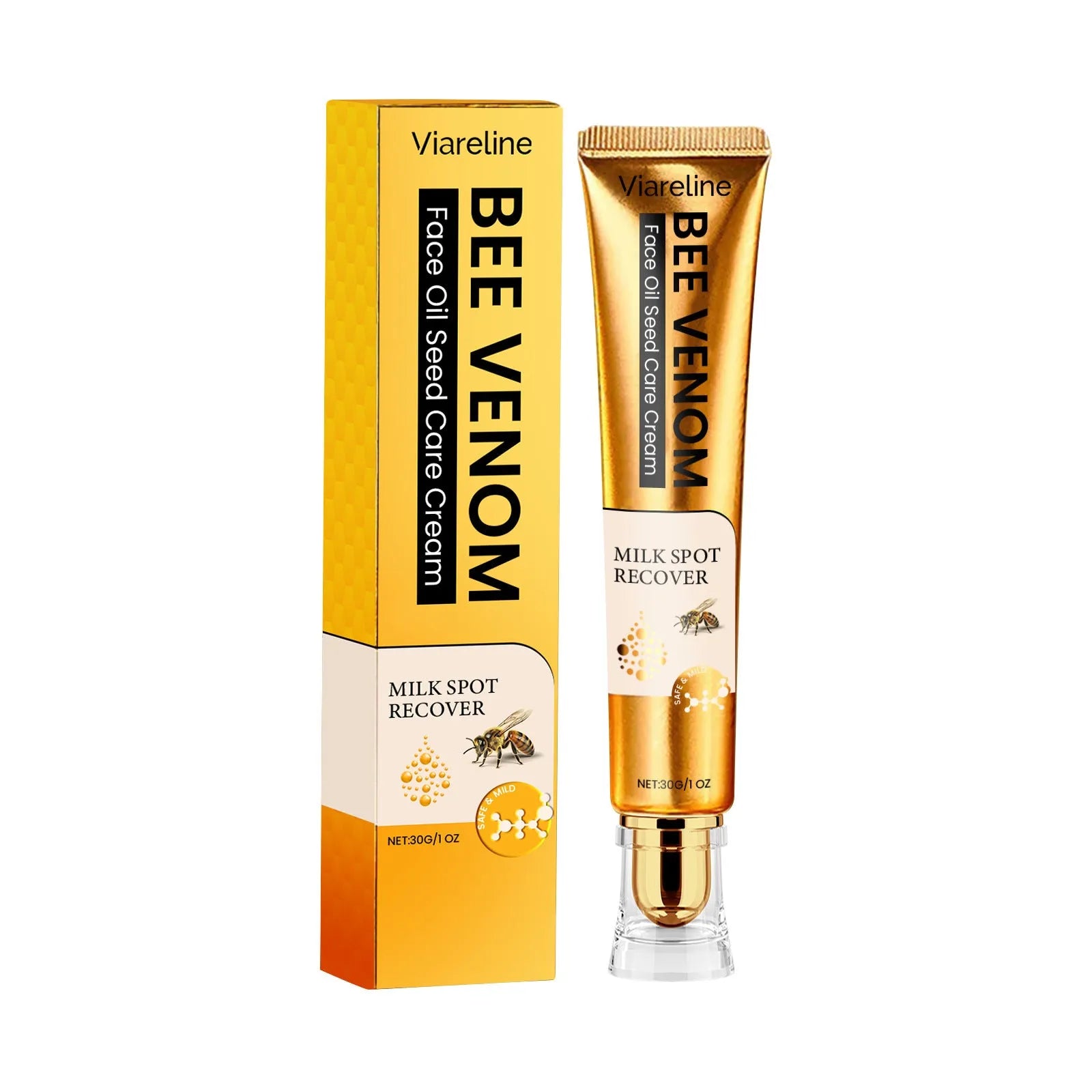 30g facial and neck moisturising cream with bee venom and milk extract