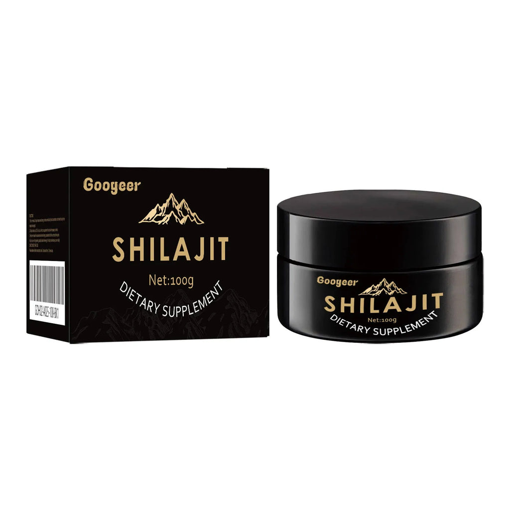 Googeer Shilajit 100g dietary supplement resin jar for body care applications