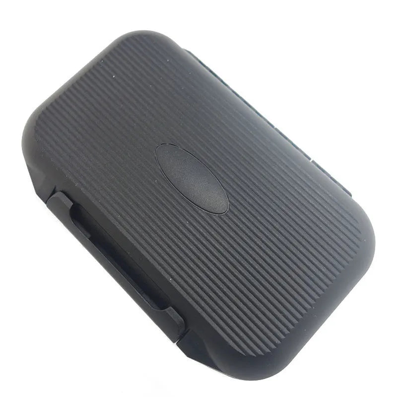 Fishing Double-sided Waterproof Fly Box Fly Fishing Gear Box ABS Impact-resistant Plastic 135x80x30mm with Silicone Sealing Ring and Foam Insert Black Lure Storage Case