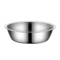 Stainless steel pet bowl with non-slip base in one of five available sizes.