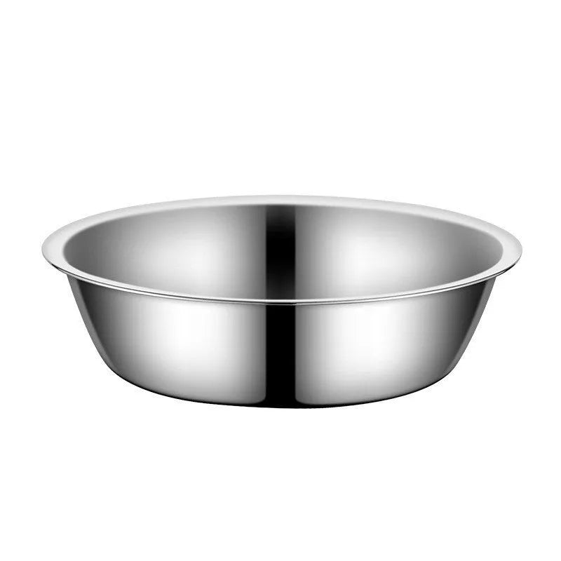 Stainless steel pet bowl with non-slip base in one of five available sizes.
