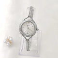 Women's quartz watch with 25mm dial, mineral glass mirror and chain strap in gold or silver finish