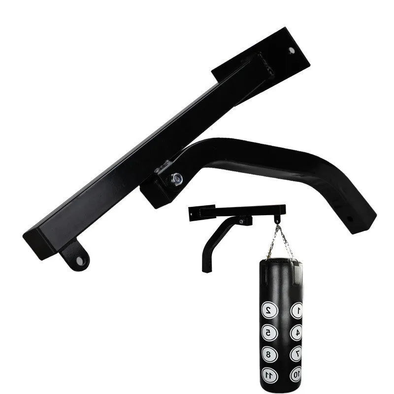 Black carbon steel wall hanger bracket for indoor punching bag mounting