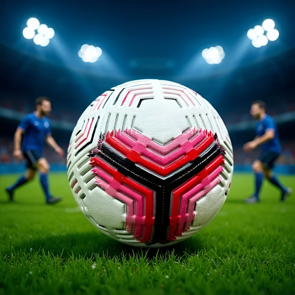 Size 5 PVC machine-seam indentation competition football in one of two colour style options.