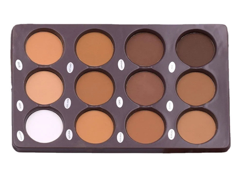12 colour makeup repair plate natural contour shadow palette for universal skin types